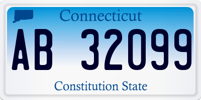 CT license plate AB32099