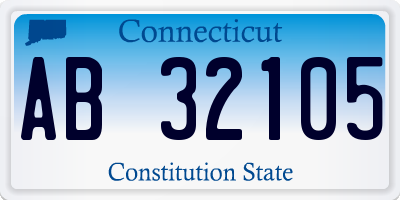 CT license plate AB32105