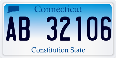 CT license plate AB32106