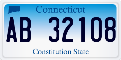 CT license plate AB32108