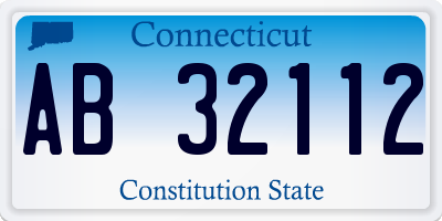 CT license plate AB32112