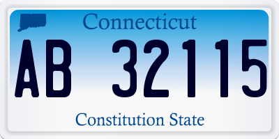CT license plate AB32115