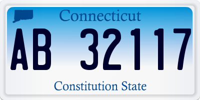 CT license plate AB32117