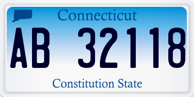 CT license plate AB32118