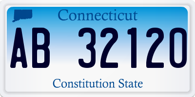 CT license plate AB32120