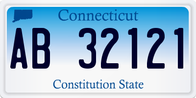 CT license plate AB32121