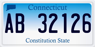 CT license plate AB32126