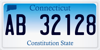 CT license plate AB32128