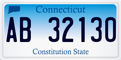 CT license plate AB32130