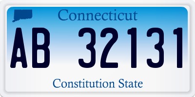 CT license plate AB32131