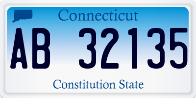 CT license plate AB32135