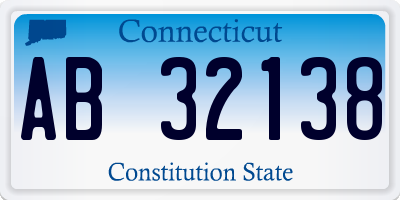 CT license plate AB32138