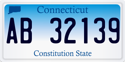 CT license plate AB32139