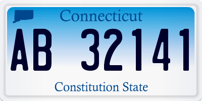 CT license plate AB32141