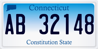 CT license plate AB32148