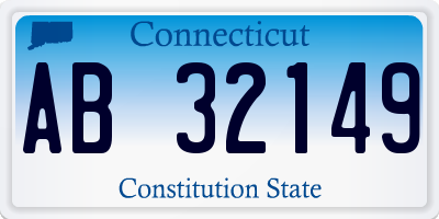 CT license plate AB32149