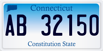 CT license plate AB32150