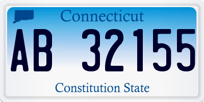 CT license plate AB32155