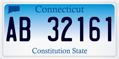 CT license plate AB32161