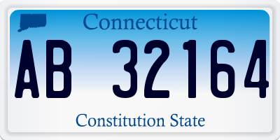 CT license plate AB32164