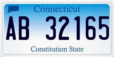 CT license plate AB32165