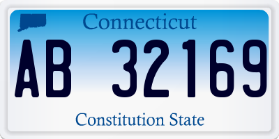 CT license plate AB32169