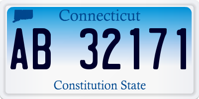 CT license plate AB32171