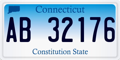 CT license plate AB32176