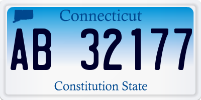 CT license plate AB32177