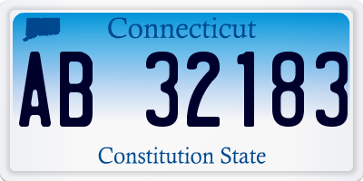 CT license plate AB32183