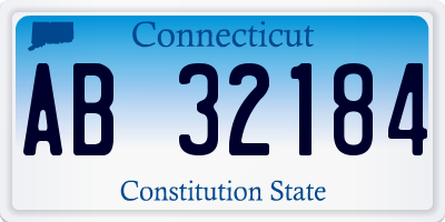 CT license plate AB32184