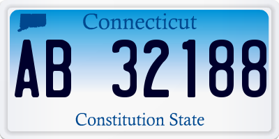 CT license plate AB32188