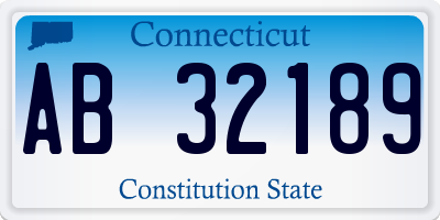 CT license plate AB32189