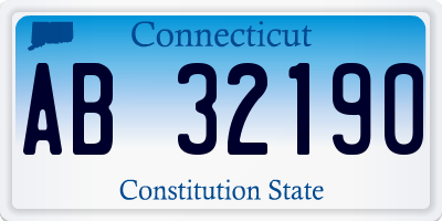 CT license plate AB32190