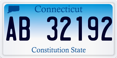 CT license plate AB32192