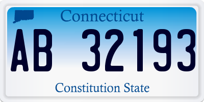 CT license plate AB32193