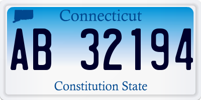 CT license plate AB32194