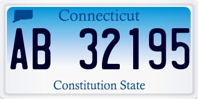 CT license plate AB32195