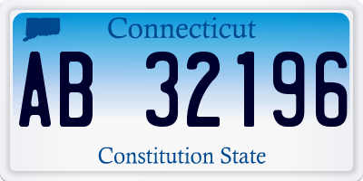 CT license plate AB32196