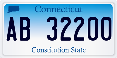 CT license plate AB32200