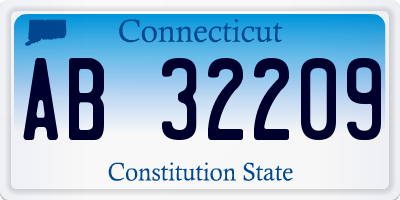 CT license plate AB32209