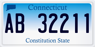 CT license plate AB32211