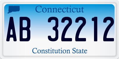 CT license plate AB32212