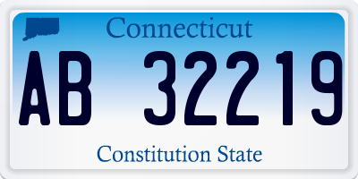 CT license plate AB32219