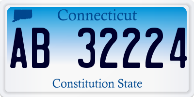 CT license plate AB32224