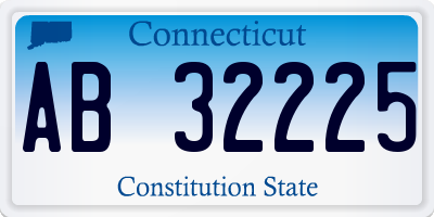 CT license plate AB32225