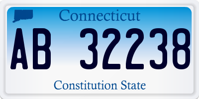 CT license plate AB32238