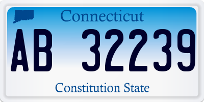 CT license plate AB32239