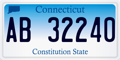 CT license plate AB32240