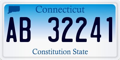 CT license plate AB32241